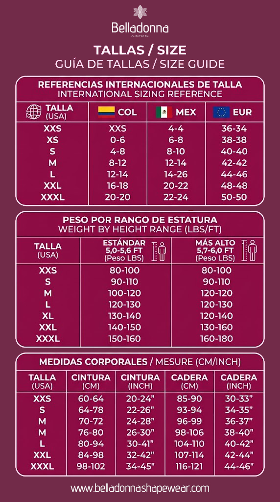 Guía de tallas móvil